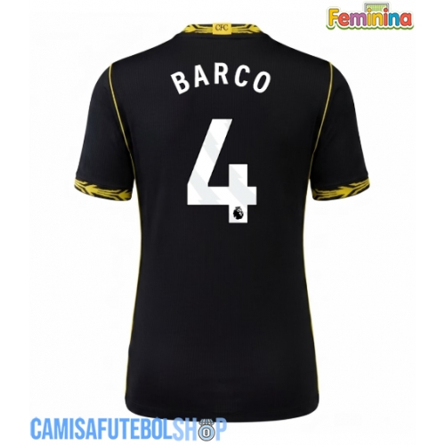 Camisa de time de futebol Chelsea Valentin Barco #4 Replicas 2º Equipamento Feminina 2026-27 Manga Curta
